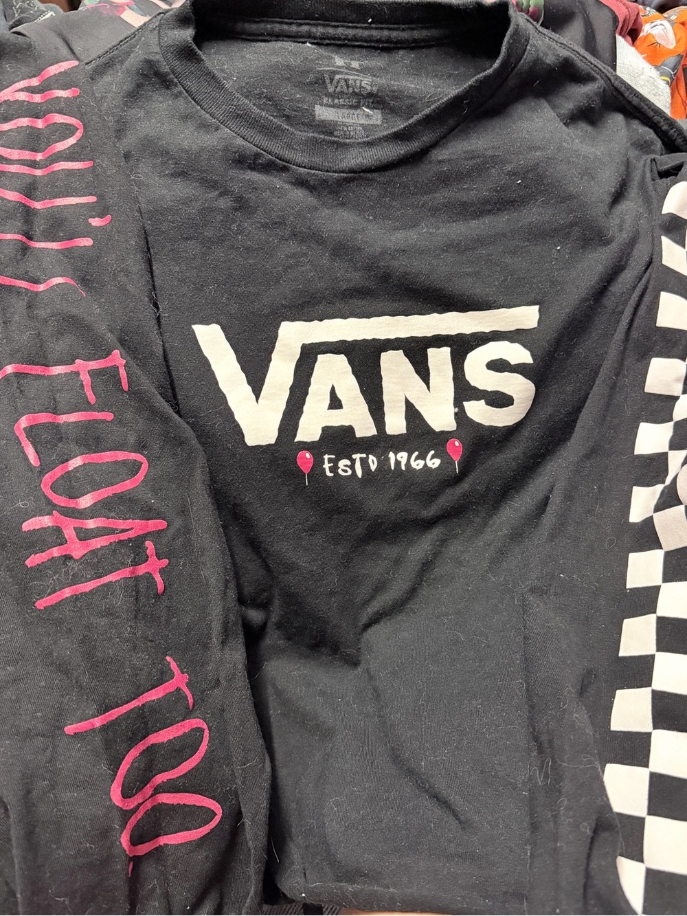 Vans x IT Black Long Sleeve Tee